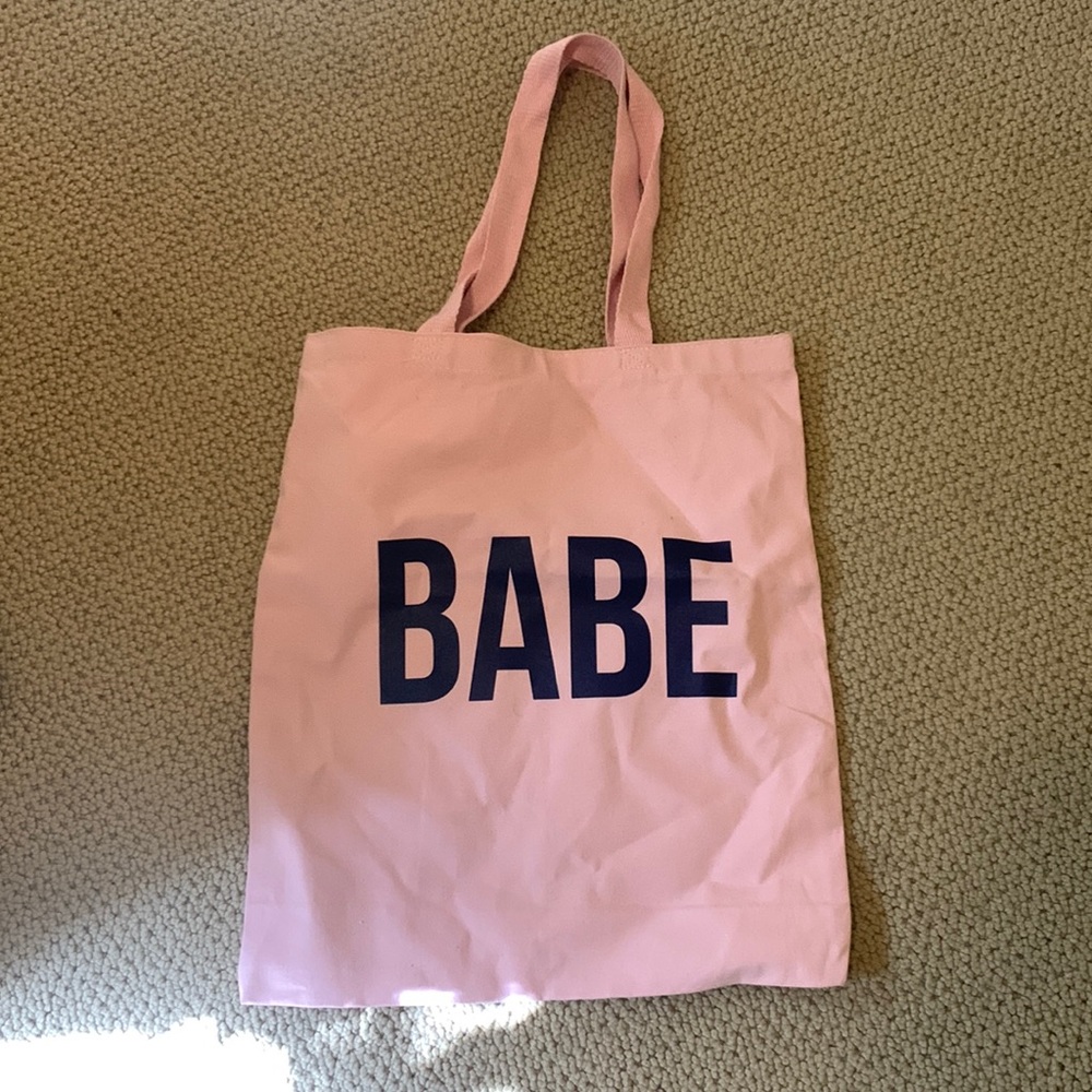Babe wine tote bag